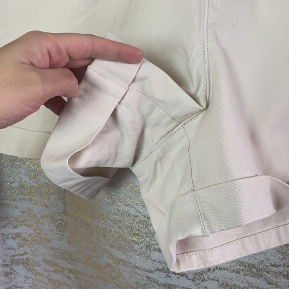 H$M Women’s Beige Twill Paper Bag Women’s High waisted linen Shorts Size M - Picture 5 of 12